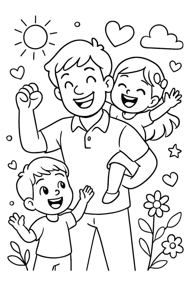 coloriage meilleur papa